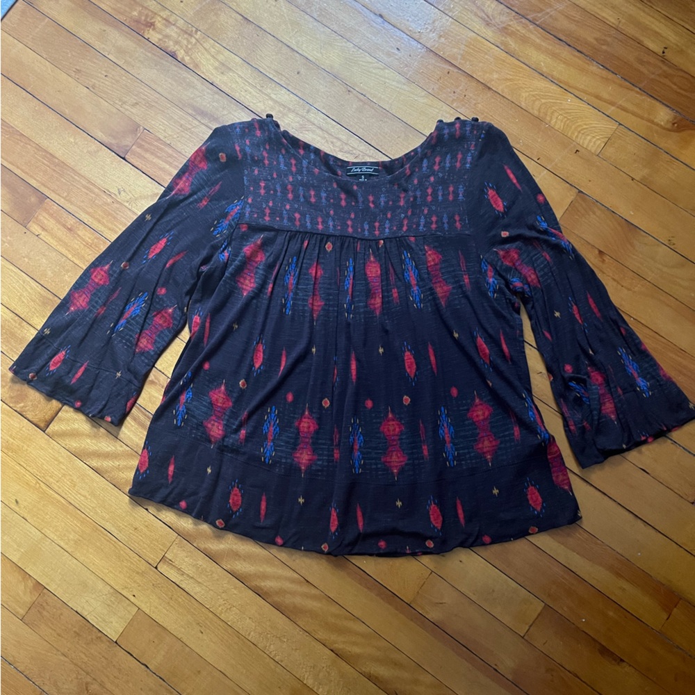 Lucky Brand 3/4 Sleeve Top